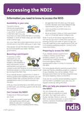 Accessing the NDIS