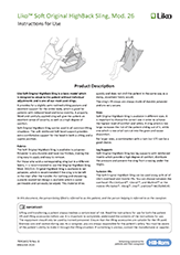 Liko Soft Original Highback Sling Mod 26 User Instructions